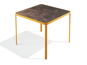 MELIK - Powder coated steel table with HPL top _ BABEL D